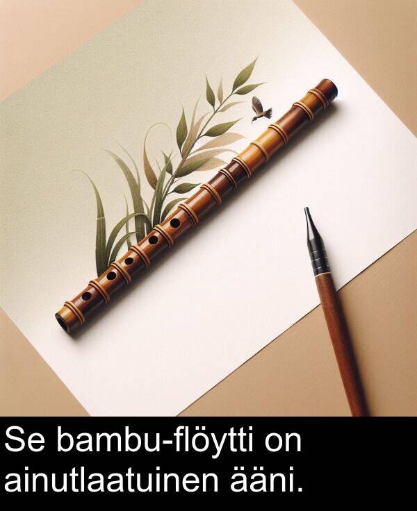 ainutlaatuinen: Se bambu-flöytti on ainutlaatuinen ääni.