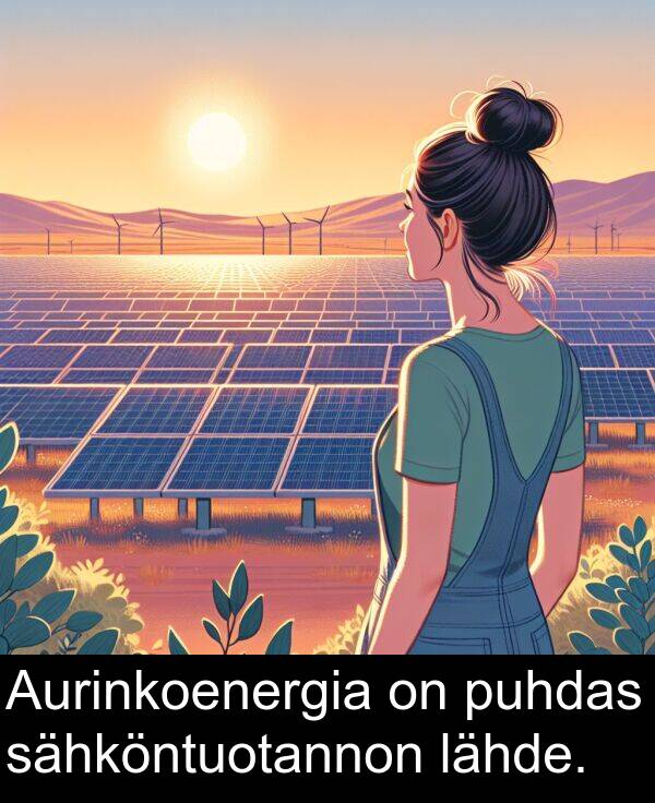 sähköntuotannon: Aurinkoenergia on puhdas sähköntuotannon lähde.