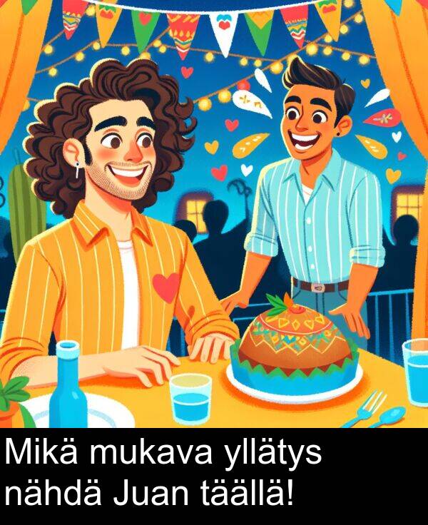 nähdä: Mikä mukava yllätys nähdä Juan täällä!