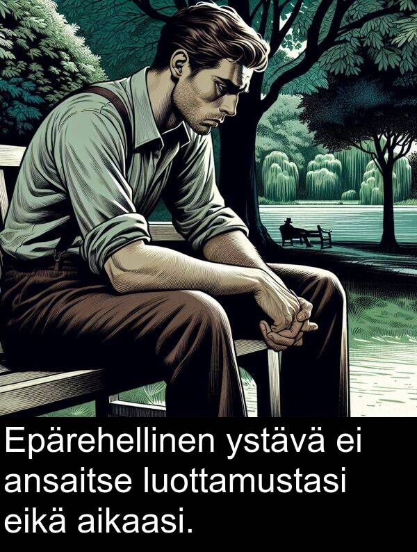 ystävä: Epärehellinen ystävä ei ansaitse luottamustasi eikä aikaasi.