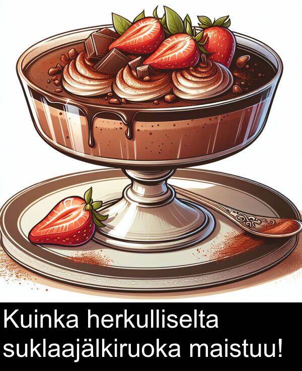 suklaajälkiruoka: Kuinka herkulliselta suklaajälkiruoka maistuu!