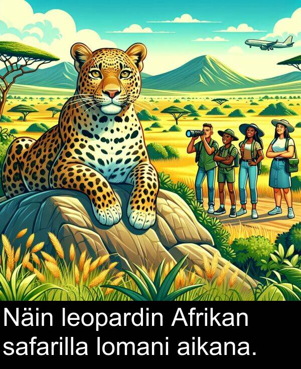 safarilla: Näin leopardin Afrikan safarilla lomani aikana.