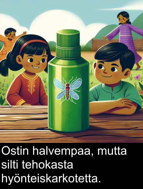 silti: Ostin halvempaa, mutta silti tehokasta hyönteiskarkotetta.