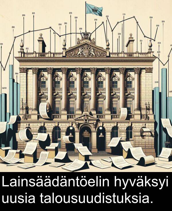 uusia: Lainsäädäntöelin hyväksyi uusia talousuudistuksia.