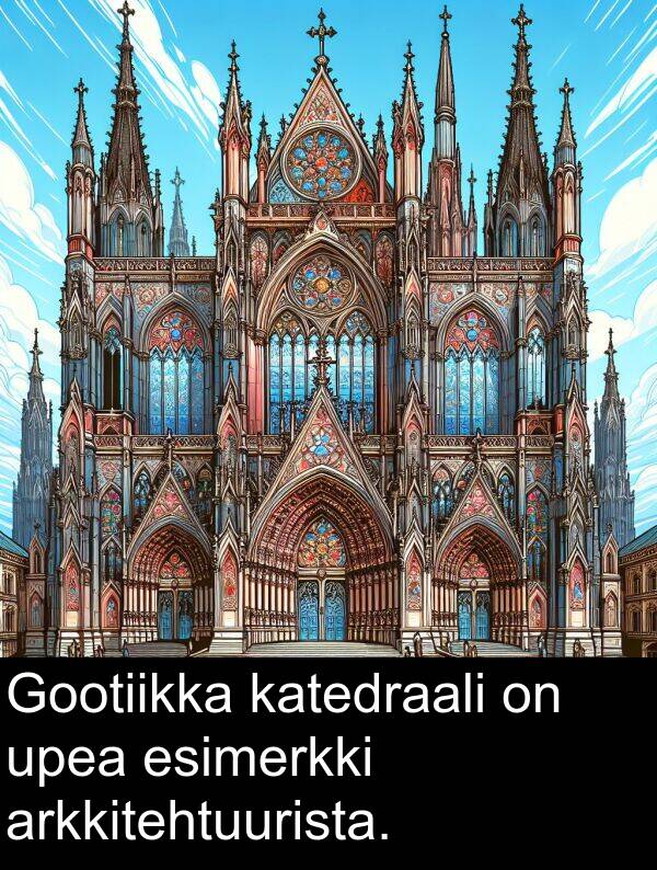 katedraali: Gootiikka katedraali on upea esimerkki arkkitehtuurista.