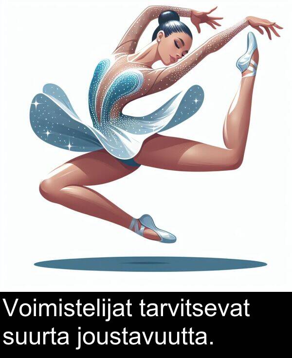 suurta: Voimistelijat tarvitsevat suurta joustavuutta.