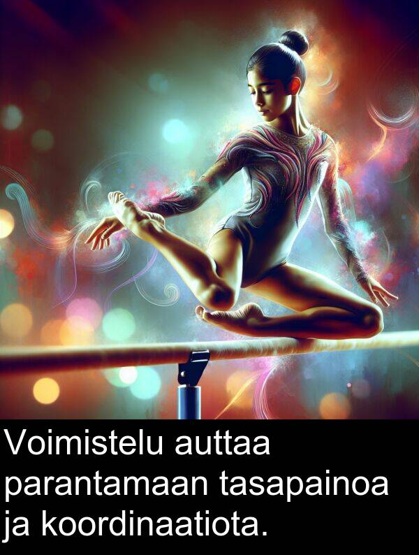 parantamaan: Voimistelu auttaa parantamaan tasapainoa ja koordinaatiota.