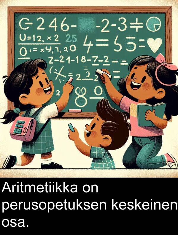 osa: Aritmetiikka on perusopetuksen keskeinen osa.