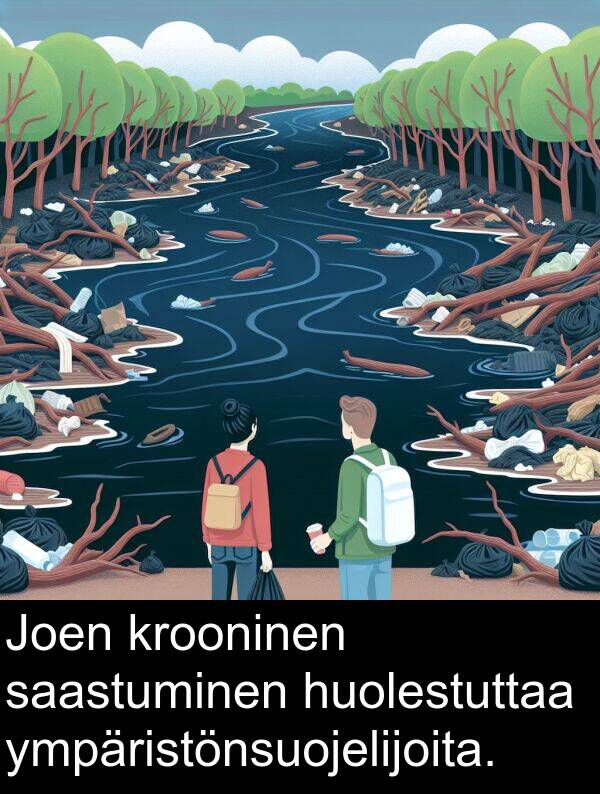 saastuminen: Joen krooninen saastuminen huolestuttaa ympäristönsuojelijoita.