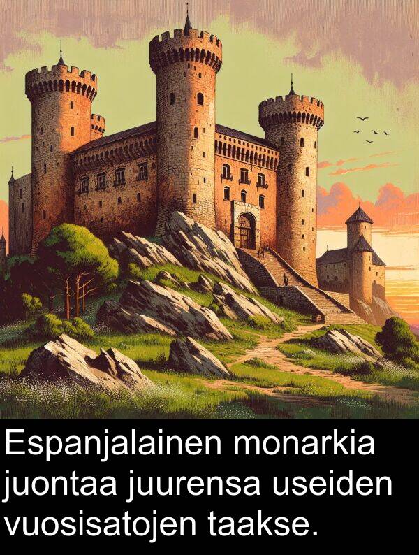 taakse: Espanjalainen monarkia juontaa juurensa useiden vuosisatojen taakse.