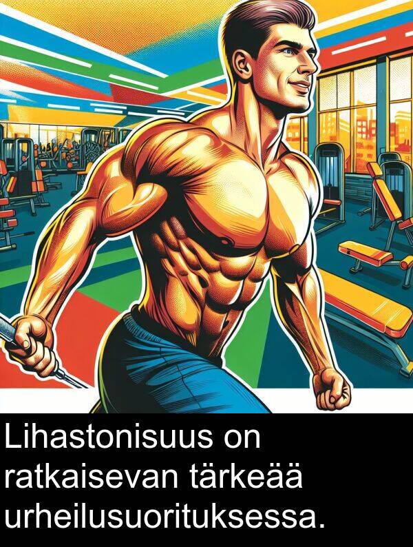 urheilusuorituksessa: Lihastonisuus on ratkaisevan tärkeää urheilusuorituksessa.