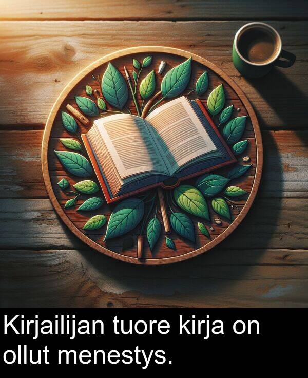 kirja: Kirjailijan tuore kirja on ollut menestys.