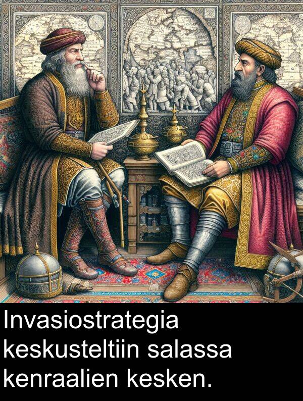 salassa: Invasiostrategia keskusteltiin salassa kenraalien kesken.