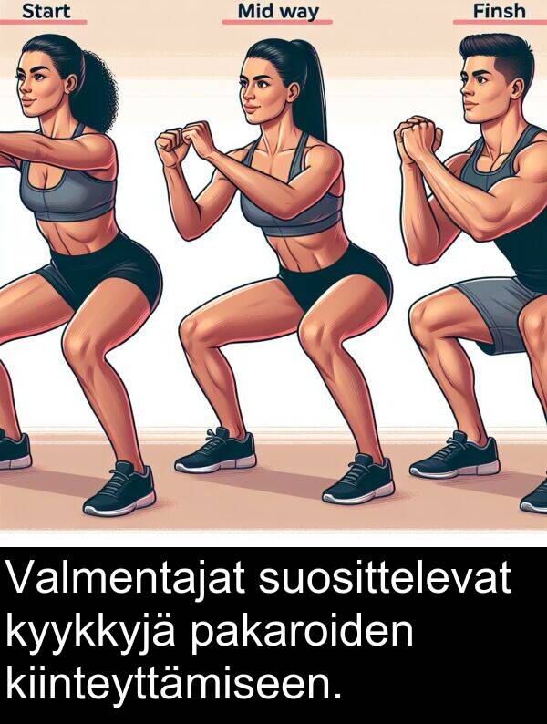 suosittelevat: Valmentajat suosittelevat kyykkyjä pakaroiden kiinteyttämiseen.