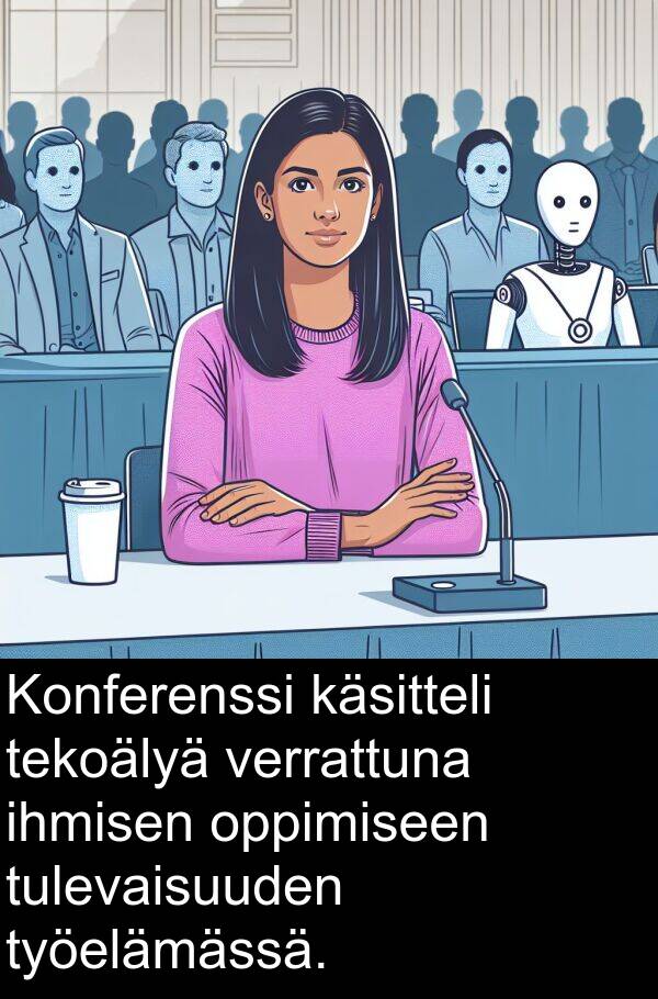 ihmisen: Konferenssi käsitteli tekoälyä verrattuna ihmisen oppimiseen tulevaisuuden työelämässä.