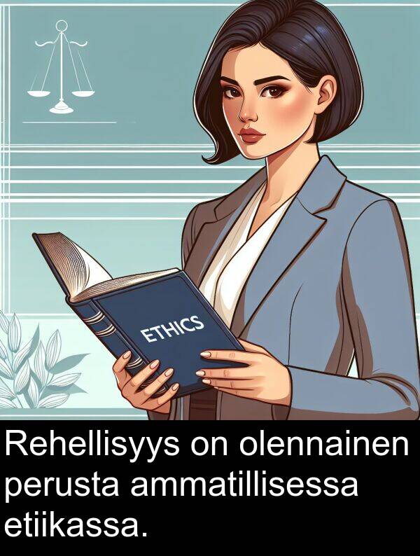 olennainen: Rehellisyys on olennainen perusta ammatillisessa etiikassa.
