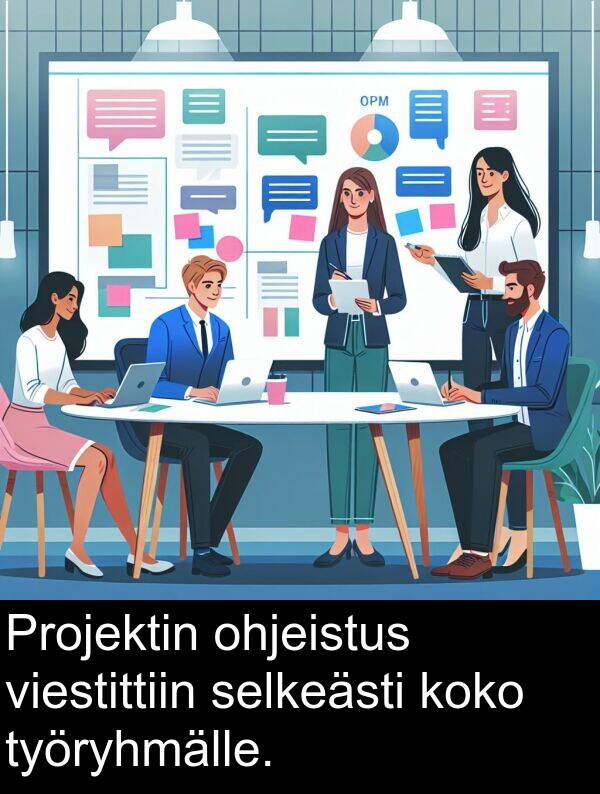 selkeästi: Projektin ohjeistus viestittiin selkeästi koko työryhmälle.