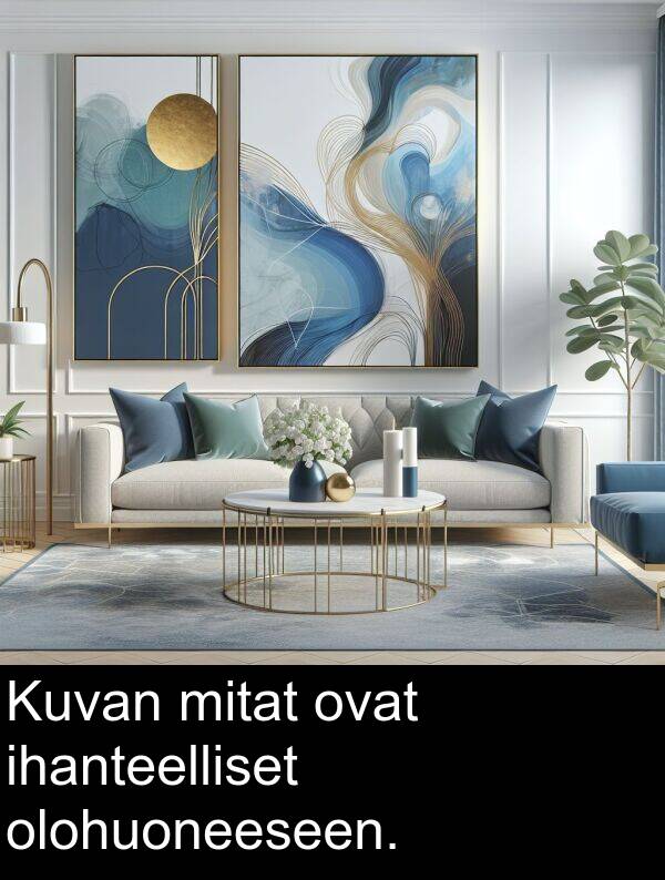 ovat: Kuvan mitat ovat ihanteelliset olohuoneeseen.