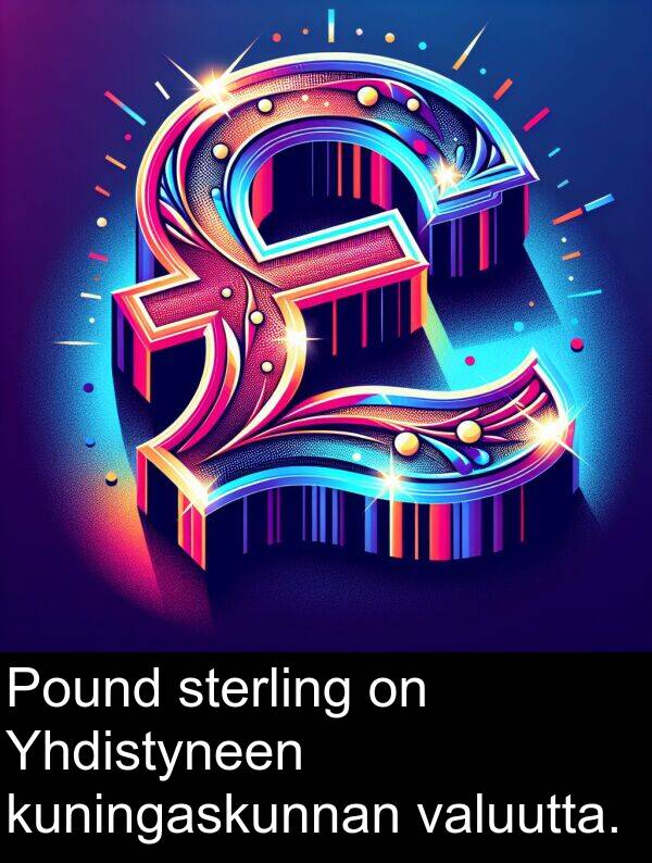 sterling: Pound sterling on Yhdistyneen kuningaskunnan valuutta.