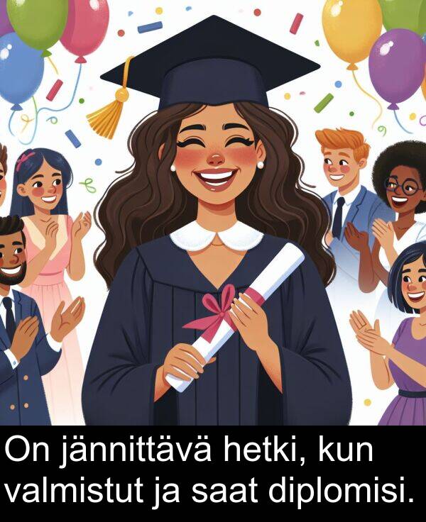 saat: On jännittävä hetki, kun valmistut ja saat diplomisi.