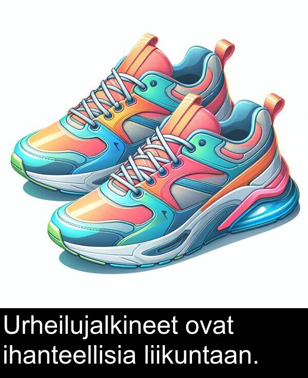 ihanteellisia: Urheilujalkineet ovat ihanteellisia liikuntaan.