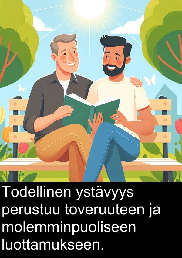 molemminpuoliseen: Todellinen ystävyys perustuu toveruuteen ja molemminpuoliseen luottamukseen.