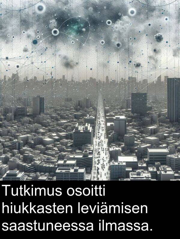 saastuneessa: Tutkimus osoitti hiukkasten leviämisen saastuneessa ilmassa.