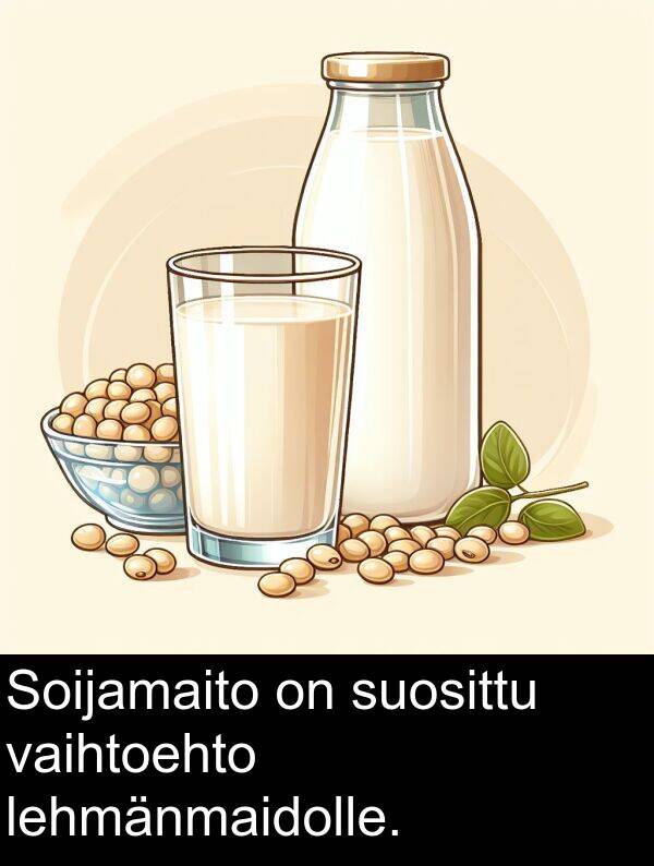 suosittu: Soijamaito on suosittu vaihtoehto lehmänmaidolle.