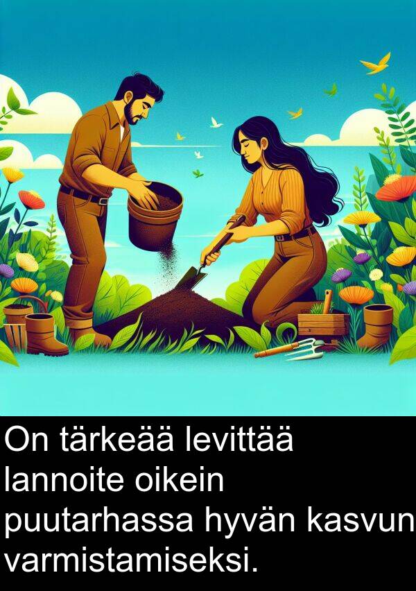 hyvän: On tärkeää levittää lannoite oikein puutarhassa hyvän kasvun varmistamiseksi.