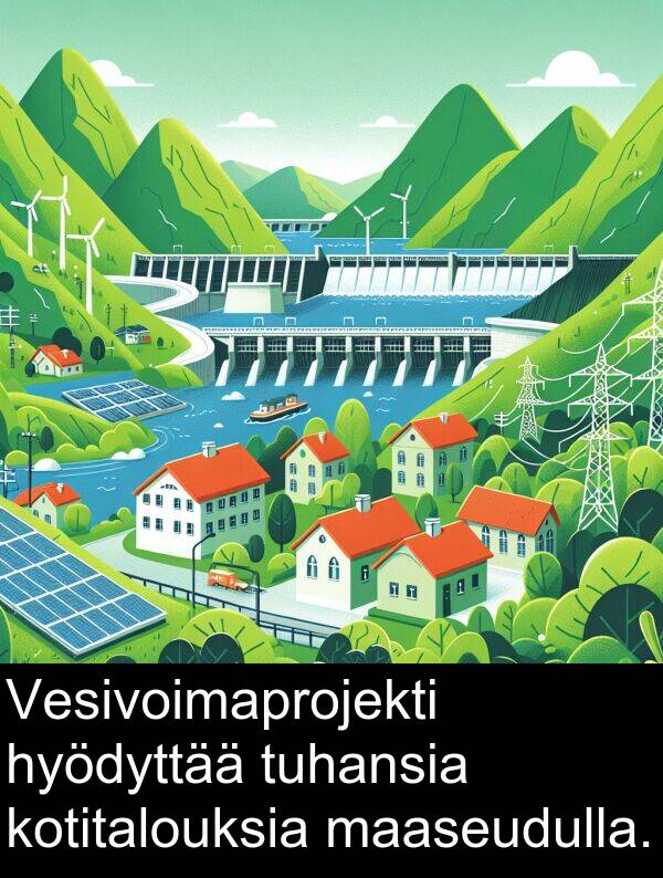maaseudulla: Vesivoimaprojekti hyödyttää tuhansia kotitalouksia maaseudulla.