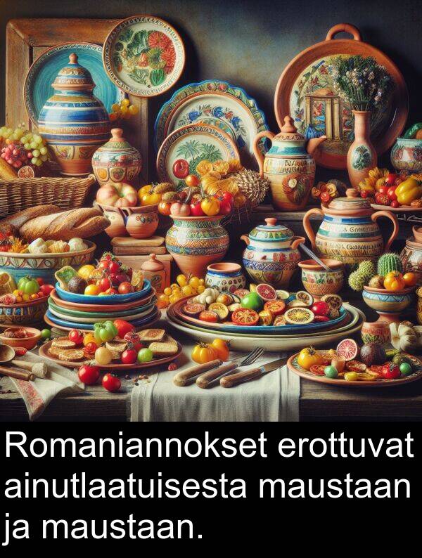 erottuvat: Romaniannokset erottuvat ainutlaatuisesta maustaan ja maustaan.