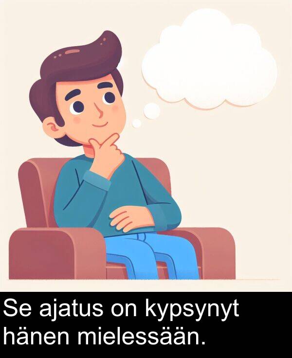 mielessään: Se ajatus on kypsynyt hänen mielessään.