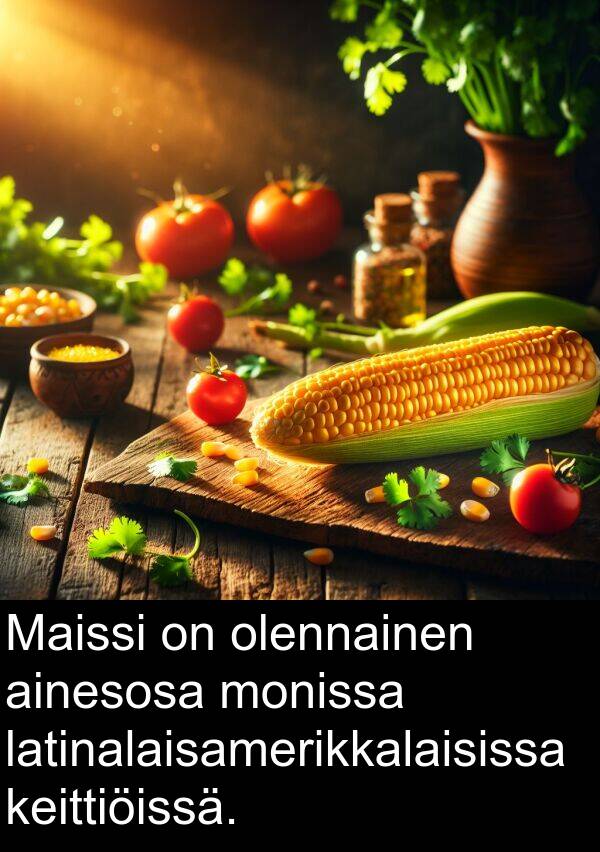 olennainen: Maissi on olennainen ainesosa monissa latinalaisamerikkalaisissa keittiöissä.