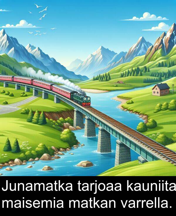 maisemia: Junamatka tarjoaa kauniita maisemia matkan varrella.