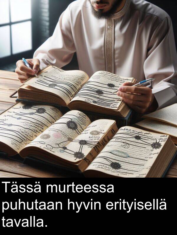 puhutaan: Tässä murteessa puhutaan hyvin erityisellä tavalla.