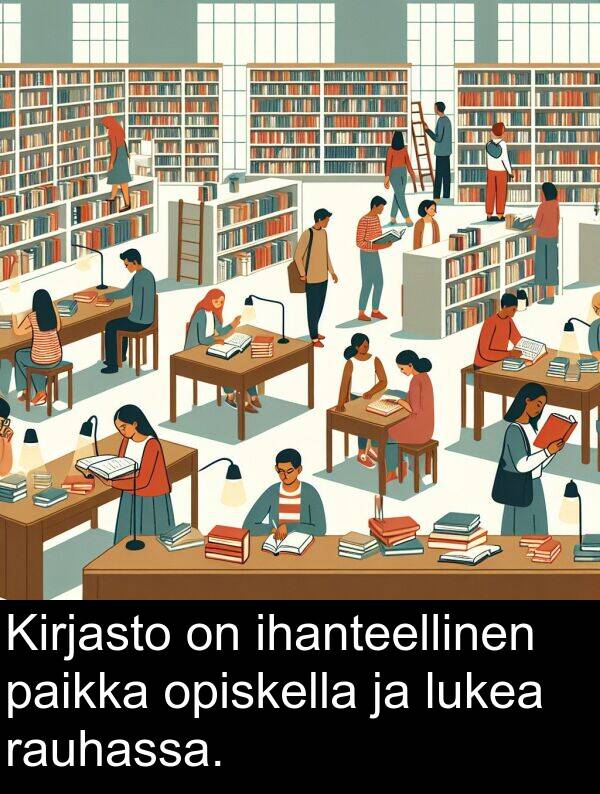 lukea: Kirjasto on ihanteellinen paikka opiskella ja lukea rauhassa.