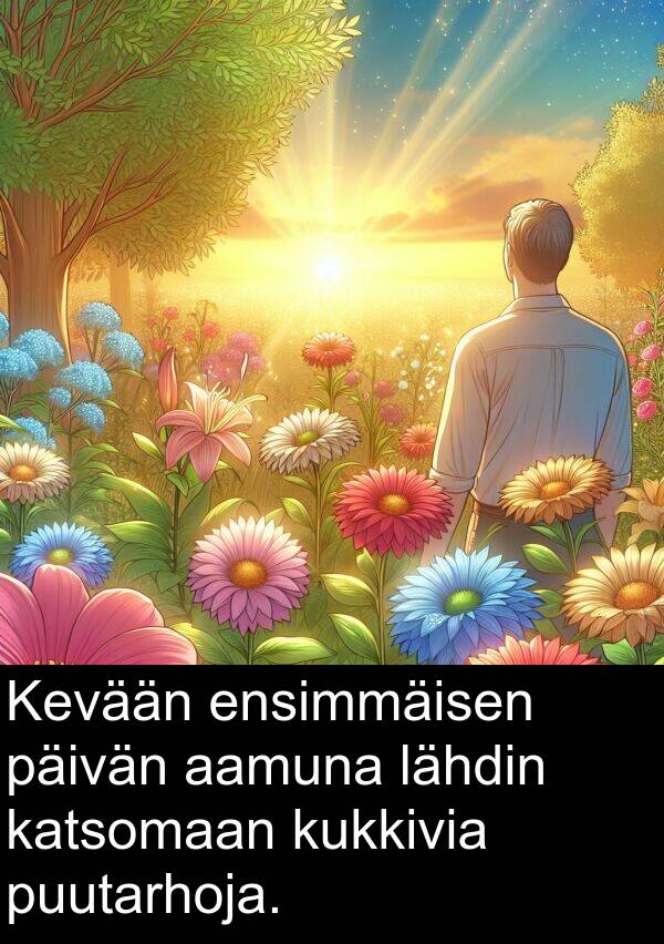 katsomaan: Kevään ensimmäisen päivän aamuna lähdin katsomaan kukkivia puutarhoja.