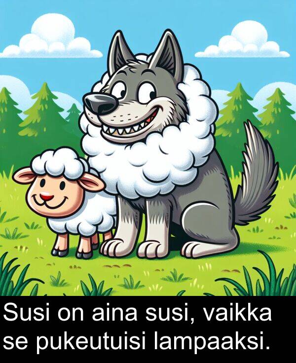 susi: Susi on aina susi, vaikka se pukeutuisi lampaaksi.
