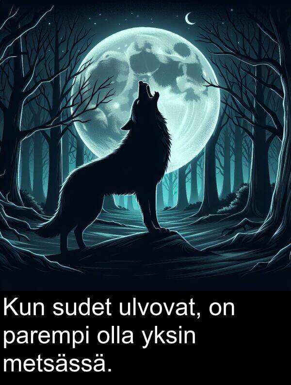 sudet: Kun sudet ulvovat, on parempi olla yksin metsässä.