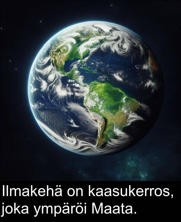 joka: Ilmakehä on kaasukerros, joka ympäröi Maata.
