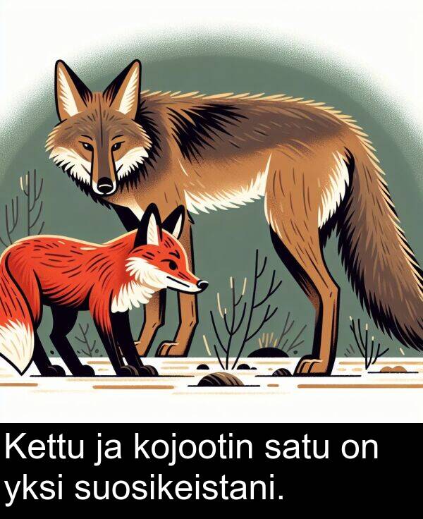 suosikeistani: Kettu ja kojootin satu on yksi suosikeistani.