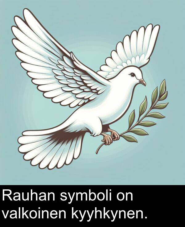 symboli: Rauhan symboli on valkoinen kyyhkynen.