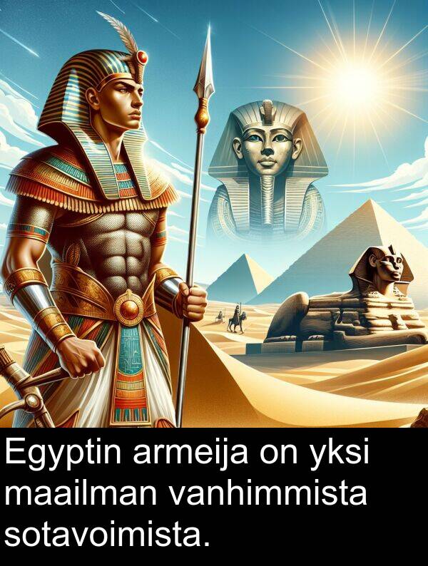 sotavoimista: Egyptin armeija on yksi maailman vanhimmista sotavoimista.