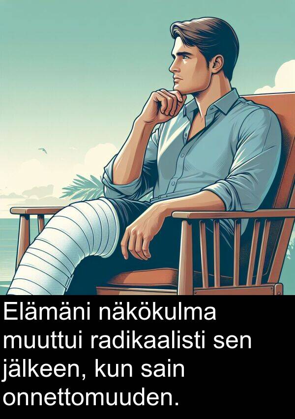 sain: Elämäni näkökulma muuttui radikaalisti sen jälkeen, kun sain onnettomuuden.