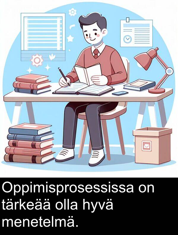 hyvä: Oppimisprosessissa on tärkeää olla hyvä menetelmä.