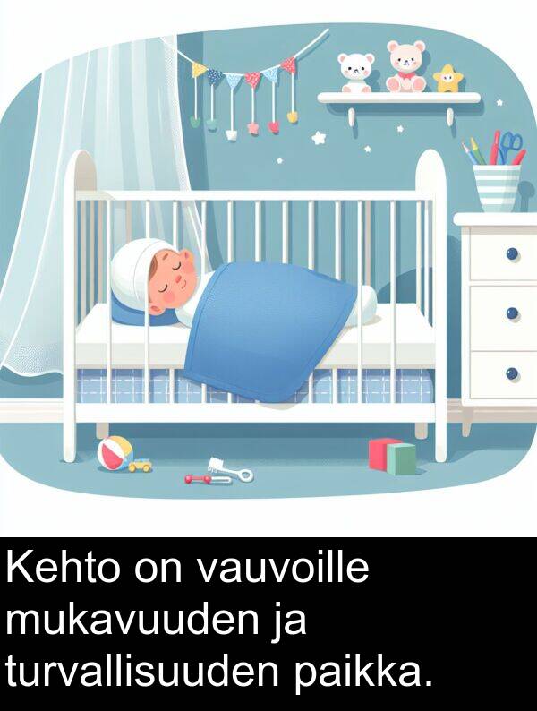 vauvoille: Kehto on vauvoille mukavuuden ja turvallisuuden paikka.
