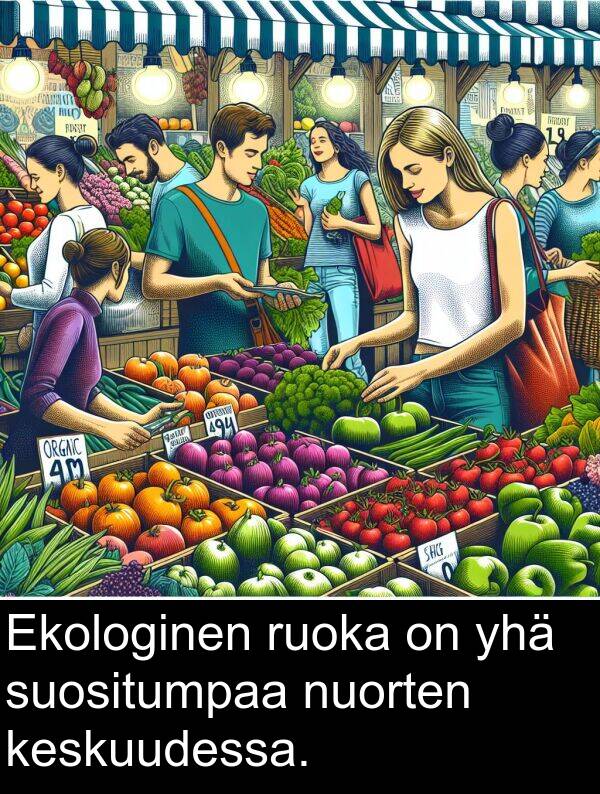 suositumpaa: Ekologinen ruoka on yhä suositumpaa nuorten keskuudessa.