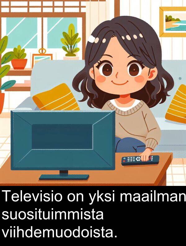 suosituimmista: Televisio on yksi maailman suosituimmista viihdemuodoista.
