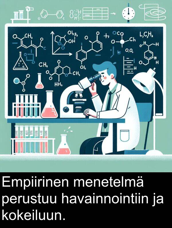 menetelmä: Empiirinen menetelmä perustuu havainnointiin ja kokeiluun.