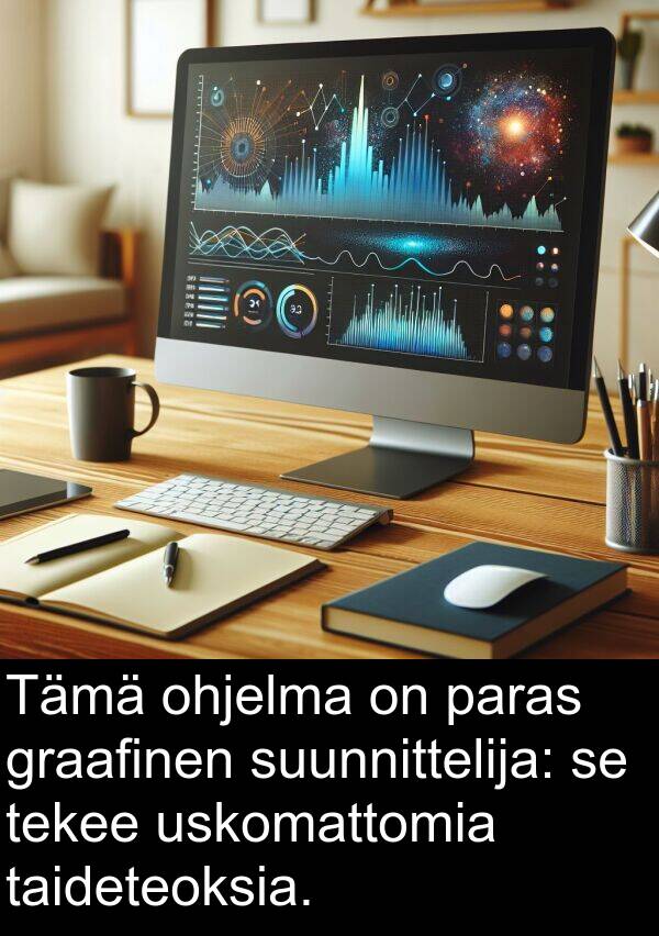 suunnittelija: Tämä ohjelma on paras graafinen suunnittelija: se tekee uskomattomia taideteoksia.